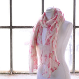 Butterfly Print Oversized Viscose Scarf on Mannequin