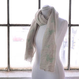 White mannequin wearing Butterfly Print Oversized Viscose Shawl Wrap for Women.