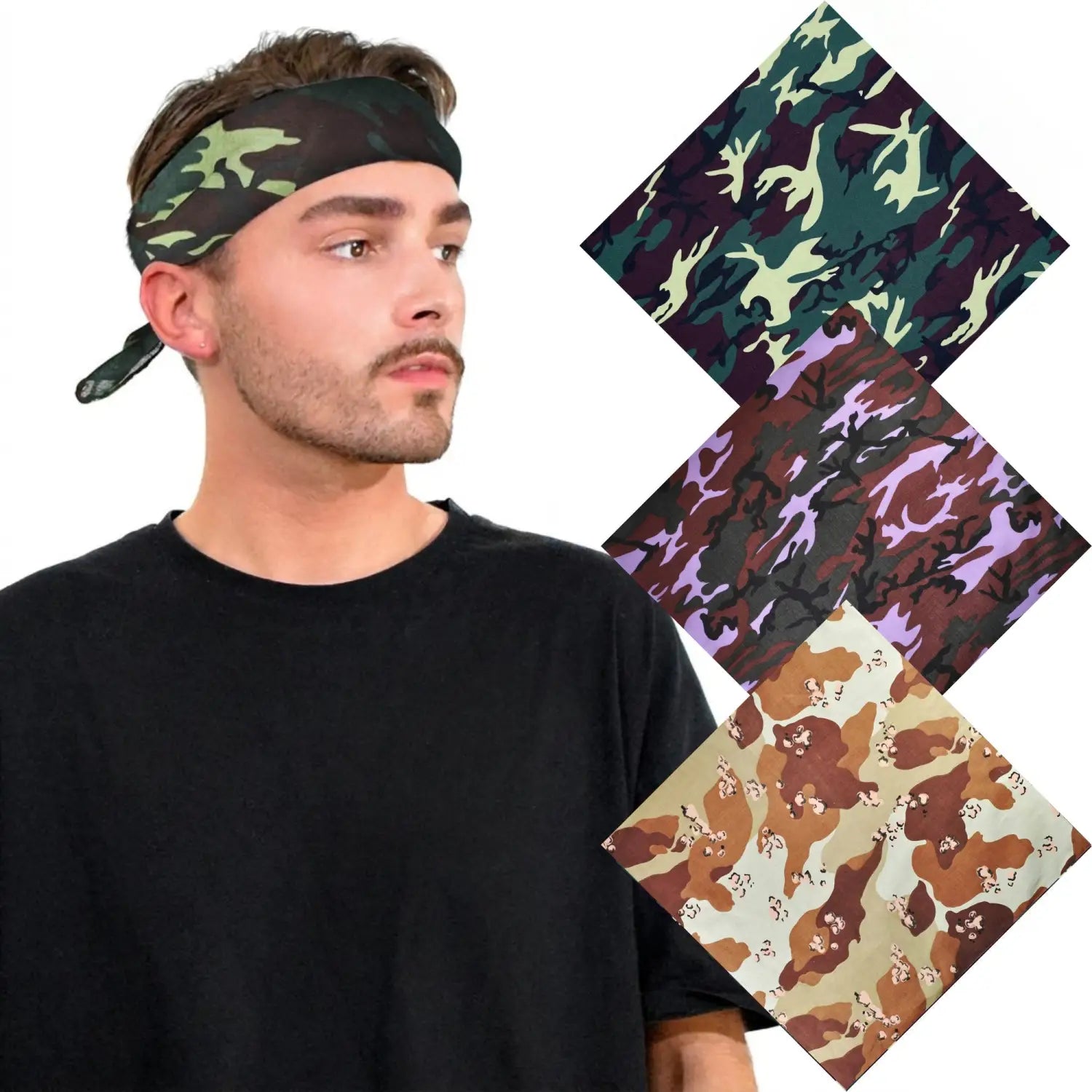 Camouflage Military Cotton Bandana - Bandanas