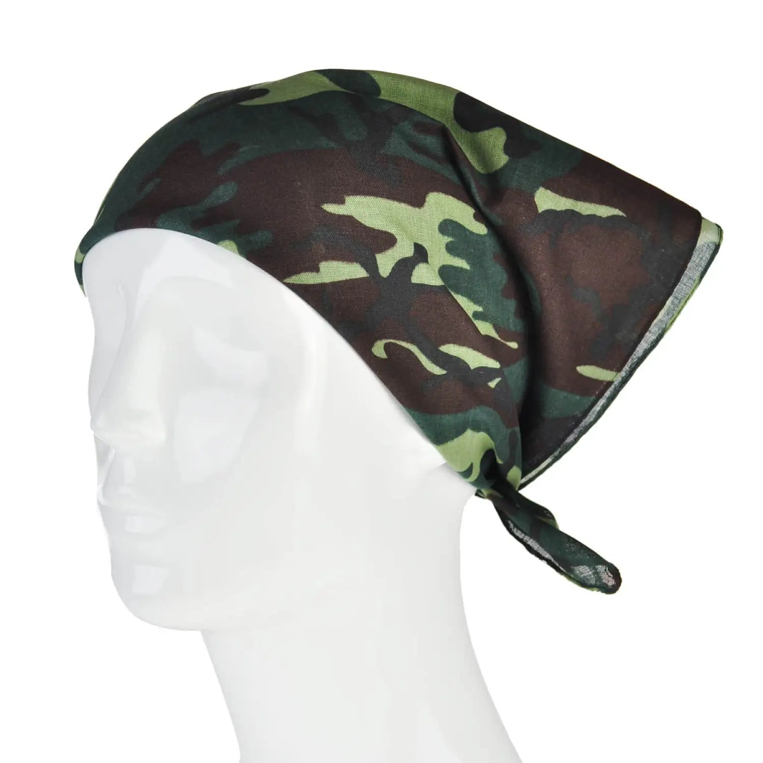 Camouflage military print bandana, trendy 100% cotton accessory