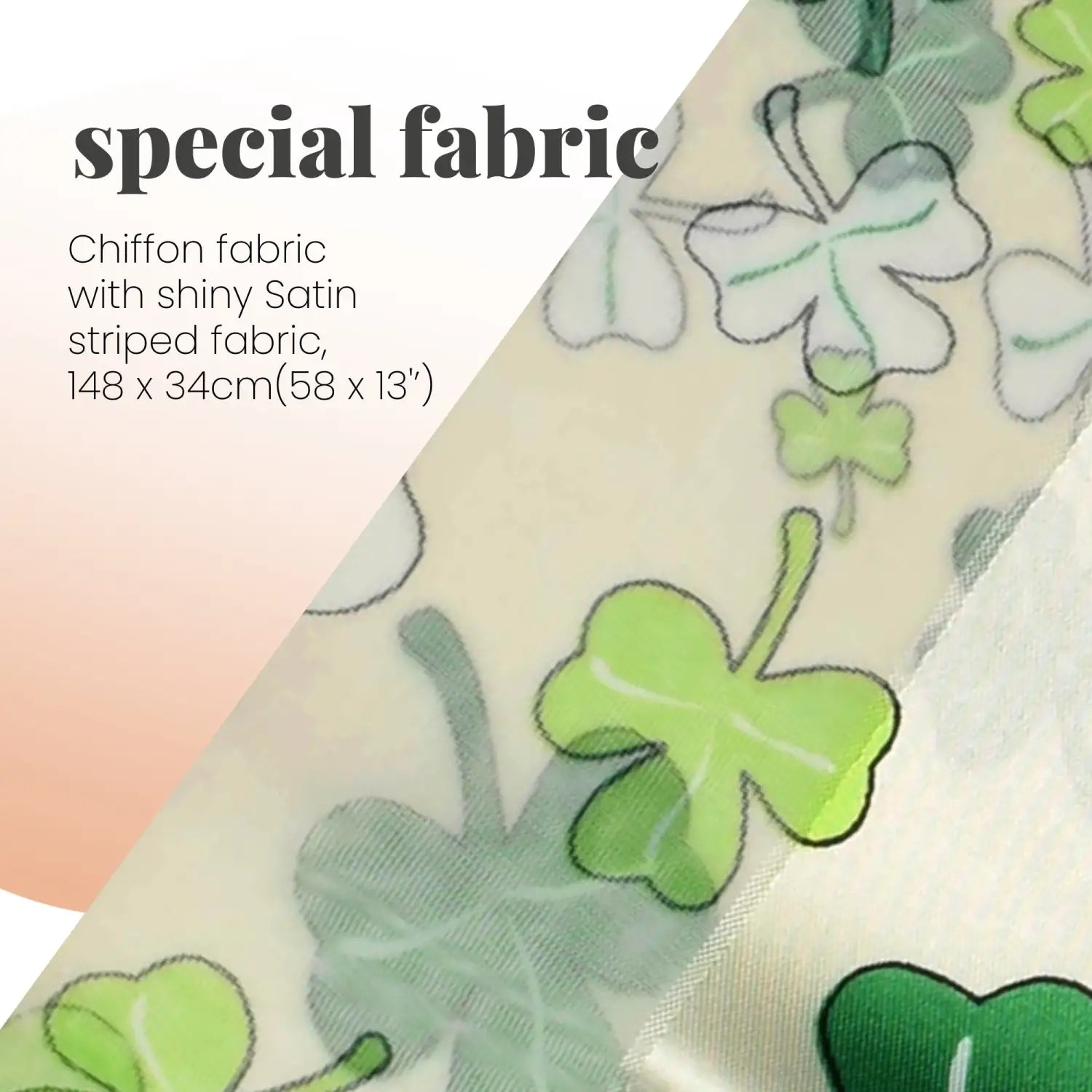 Celtic Shamrock Satin Scarf & Holder for Irish Pride - Scarves