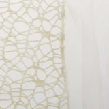 White lace chiffon cowl neck scarf with rope detailing on white background