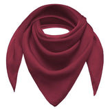 Red chiffon square scarf on white background - Lightweight women’s neck scarf