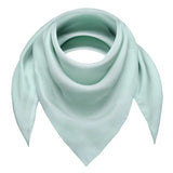 Light green chiffon square scarf for women