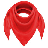 Red chiffon square scarf on white background - Lightweight neck scarf for women