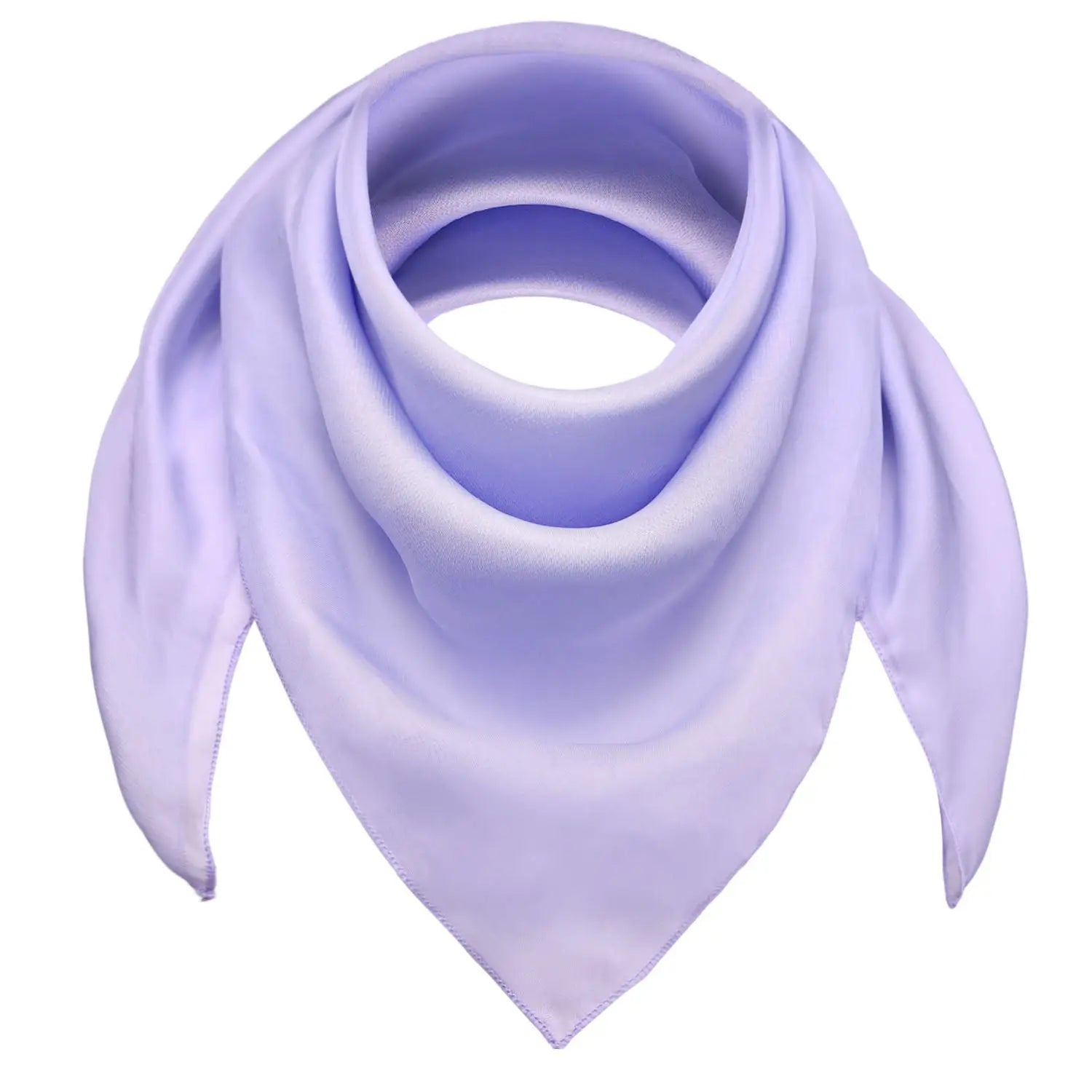 Light blue chiffon square scarf for women