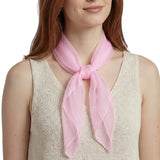 Chiffon Square Scarf Retro Organza for 60s & 70s Style - Baby Pink - Scarves