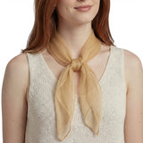 Chiffon Square Scarf Retro Organza for 60s & 70s Style - Beige - Scarves