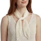 Chiffon Square Scarf Retro Organza for 60s & 70s Style - Cream - Scarves