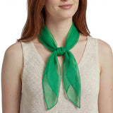 Chiffon Square Scarf Retro Organza for 60s & 70s Style - Green - Scarves