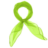 Chiffon Square Scarf Retro Organza for 60s & 70s Style - Light Green - Scarves