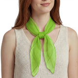 Chiffon Square Scarf Retro Organza for 60s & 70s Style - Lime green - Scarves