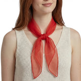 Chiffon Square Scarf Retro Organza for 60s & 70s Style - Red - Scarves