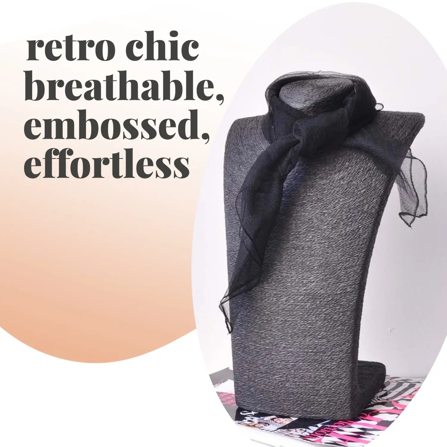 Chiffon Square Scarf Retro Organza for 60s & 70s Style - Scarves