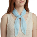 Chiffon Square Scarf Retro Organza for 60s & 70s Style - Sky Blue - Scarves