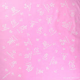 Chinese character print bandana - pink blanket with Chinese writing on it