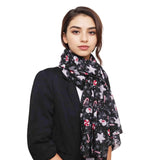 Christmas Scarf Oversized Maxi Shawl - 73-Black - Scarves