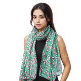 Christmas Scarf Oversized Maxi Shawl - Green - Scarves