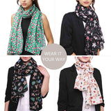 Christmas Scarf Oversized Maxi Shawl - Scarves