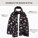 Christmas Scarf Oversized Maxi Shawl - Scarves