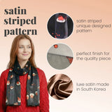 Christmas Scarf Satin Robin Bird Scarves Gifts - Scarves