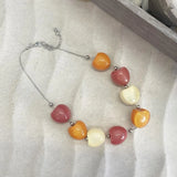 Chunky Beads Candy Colour Bracelet with Red and Yellow Beads