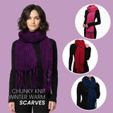 Classic Knitted with Tassel Autumn/Winter scarf Long Scarves - Knitted Scarves
