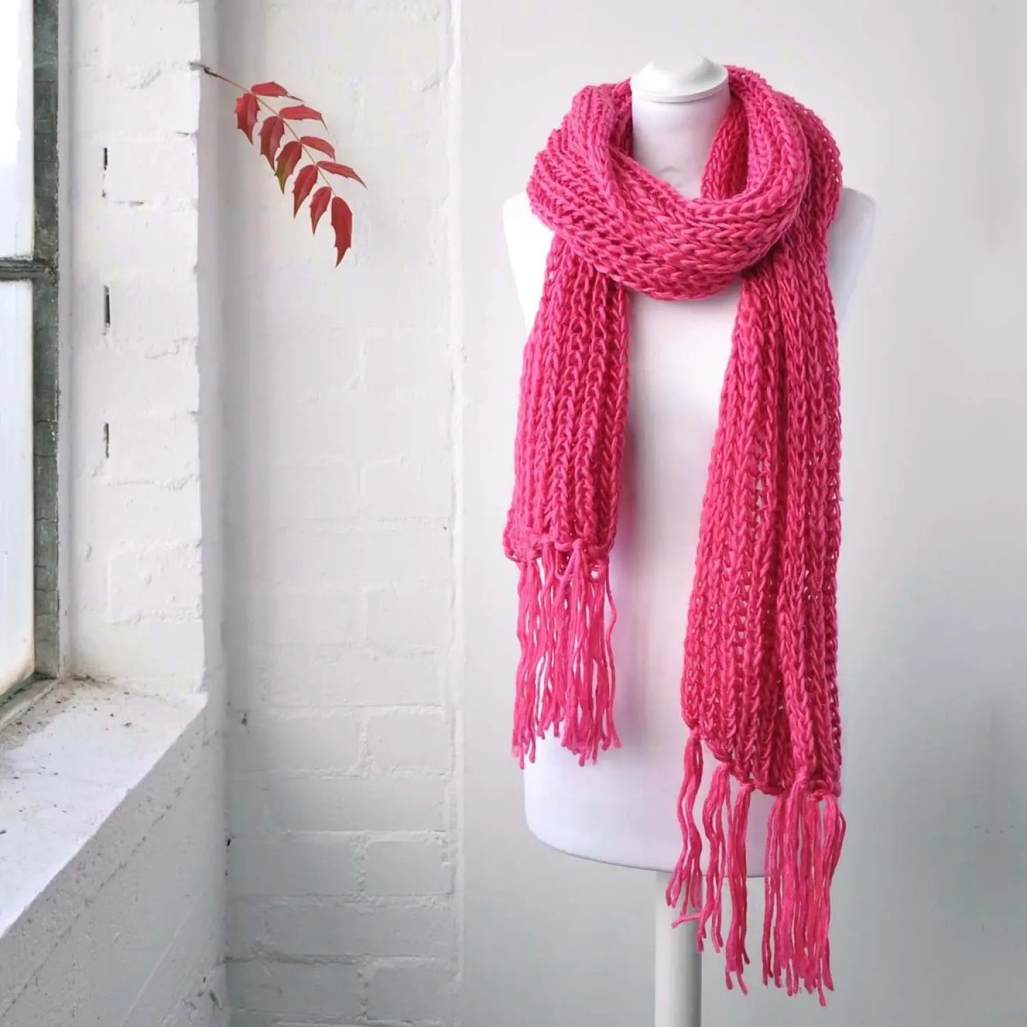Classic Knitted with Tassel Autumn/Winter scarf Long Scarves - Knitted Scarves