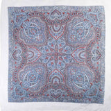 Blue and red paisley print scarf - Classic Paisley Bandana - 100% Cotton Square