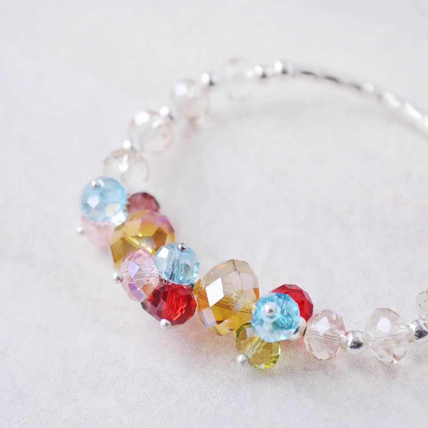 Colourful Glass Beads Bracelet Bar Style