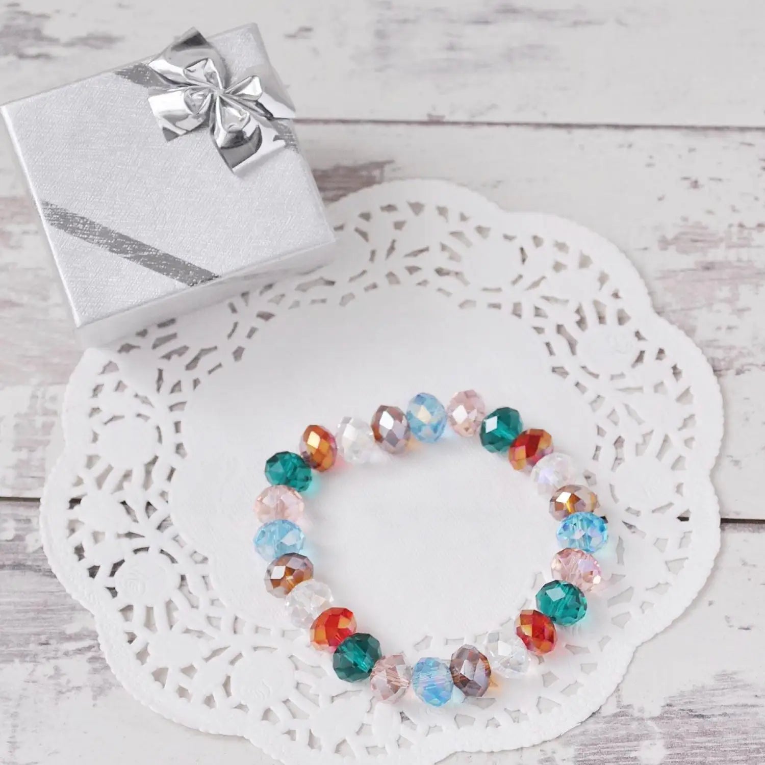 Colourful Glass Beads Bracelet