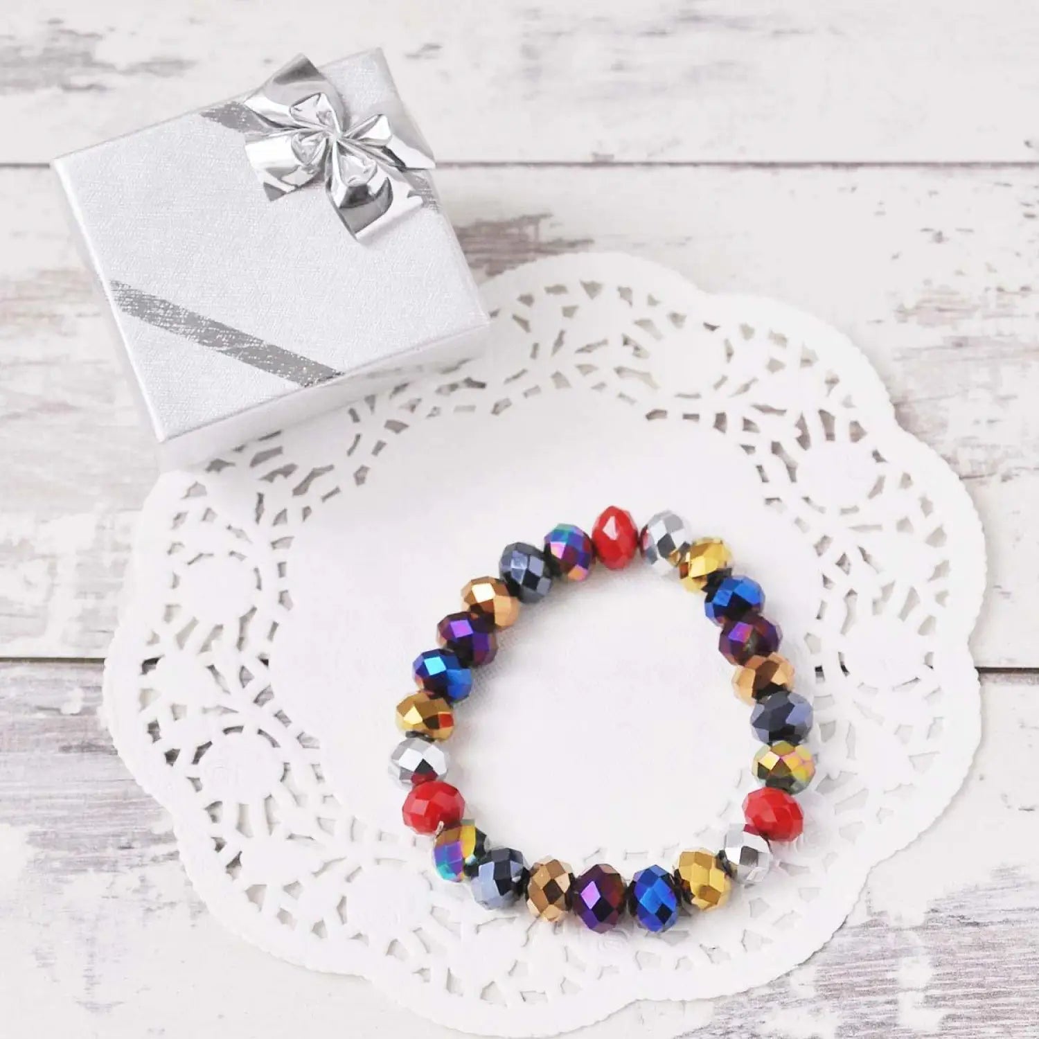 Colourful Glass Beads Bracelet