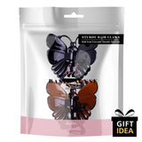 White bag packaging for Elegant French Butterfly & Flower Hair Claws