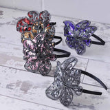 Three colorful headbands with butterfly design for Leaf Alice Headband product.