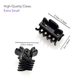 Essential Hair Claw Clips Set with black metal ear clips with small hole