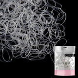 Extra Strong Mini Rubber Bands - White Plastic Hair Clips