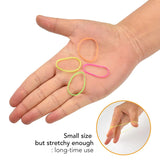 Extra strong mini rubber bands - person holding small scissors