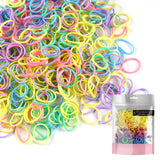 Colorful extra strong mini rubber bands for versatile hair styling options.