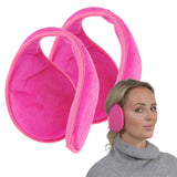 Extra wide pink earmuff for women from Extra Wide Winter Ear Muffs - Soft Fleece - 2PCS Set