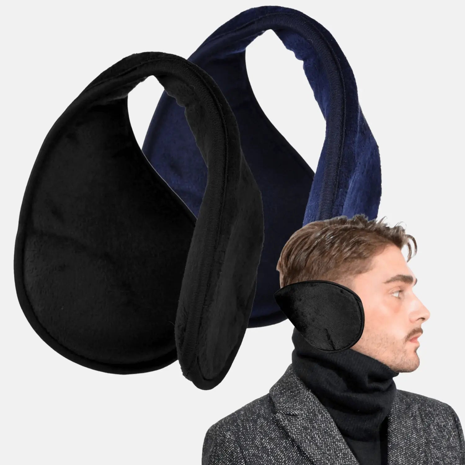 Janmercy 4 Pcs Winter Ear Muffs For Men Ear Warmers Waterproof Ear