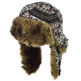 Faux fur trapper hat with pom, perfect for cold weather