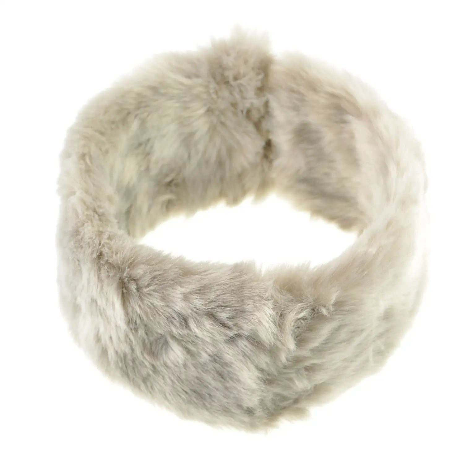 Soft faux fur collar on Faux Fur Stretchy Ear Warmer Headband.
