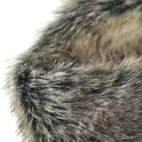 Faux fur textured headband for winter & autumn close-up.