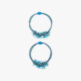 Blue beaded metallic elastic bracelet from Floral & Beaded Metallic Elastic Bobbles.