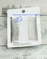 Blue arrow hair clips package for Flower Beads Hair Double Slide Metal Magic Comb Clip, snood fashion.