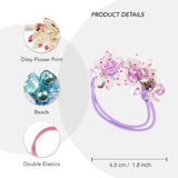 Flower Fabric Bobbles with Facet Beads - Hair Accessories Diagram
