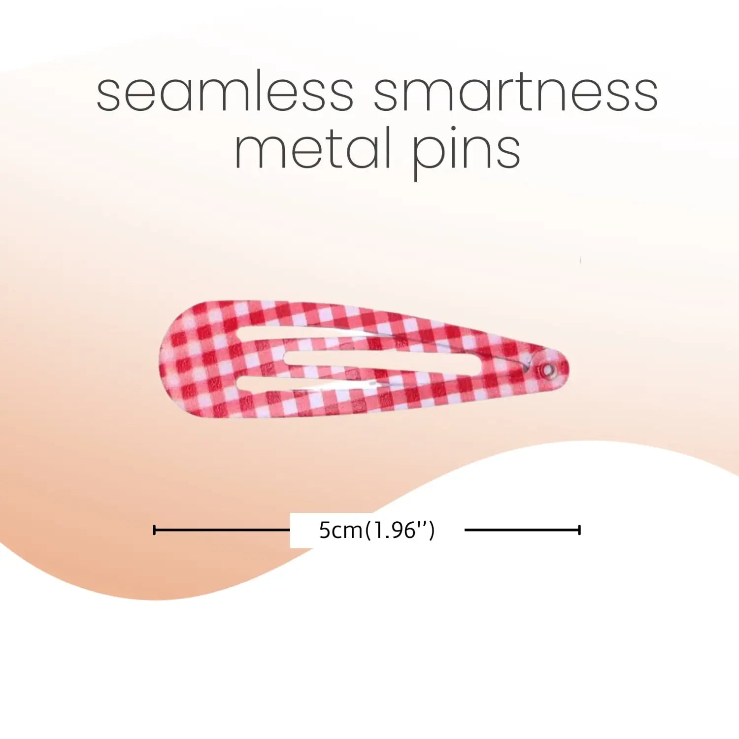 Gingham and Plain Spiral Streamer Elastic Hair Pin Set - Hair Accessory Set