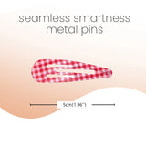 Gingham and Plain Spiral Streamer Elastic Hair Pin Set - Hair Accessory Set