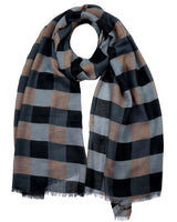 Gingham check print oversized scarf