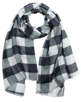 Oversized Gingham Check Print Scarf